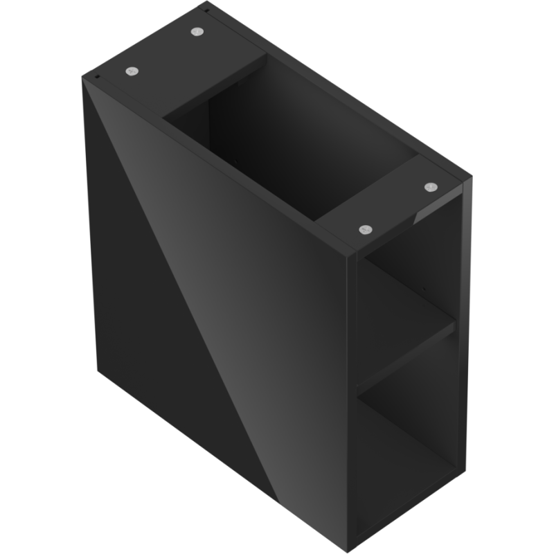 Mexen Box-A open cabinet with a shelf 20 cm, black gloss - 91AX2-0200-470-0-70