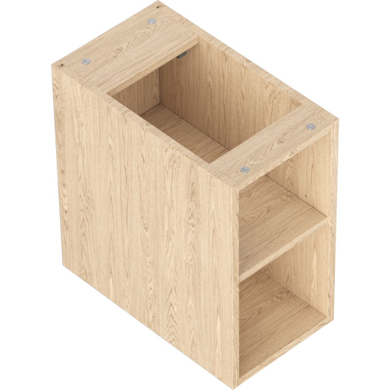 Mexen Box-A open cabinet with shelf 25 cm, oak - 91AX2-0250-470-0-81