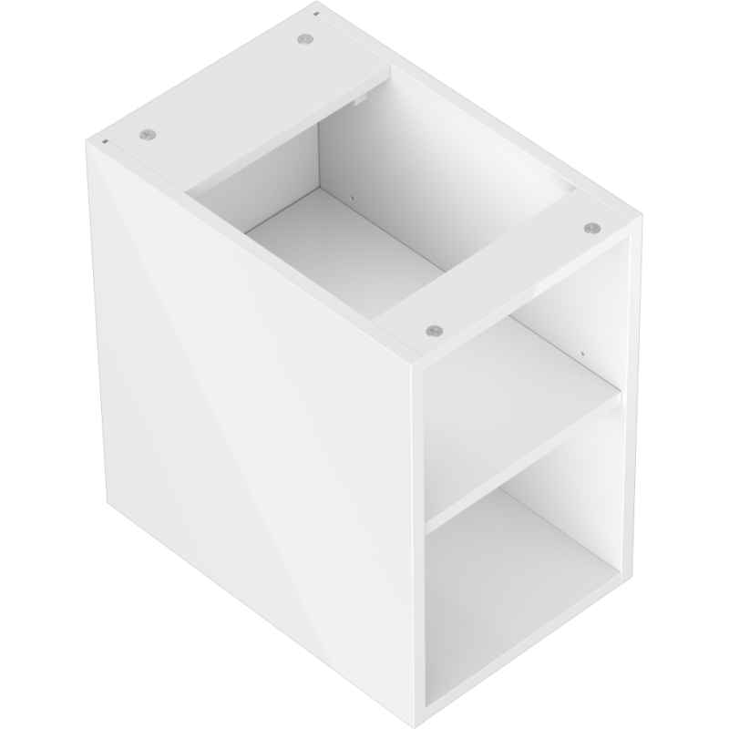 Mexen Box-A open cabinet with shelf 30 cm, white gloss - 91AX2-0300-470-0-00
