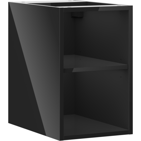 Mexen Box-A open cabinet with shelf 30 cm, black gloss - 91AX2-0300-470-0-70
