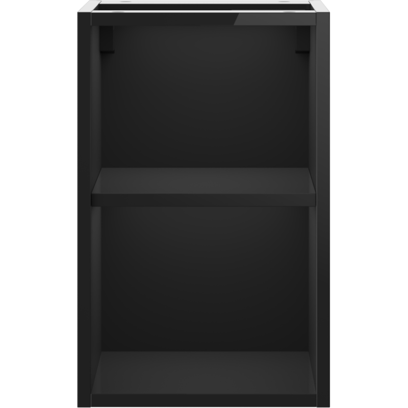 Mexen Box-A open cabinet with shelf 30 cm, black gloss - 91AX2-0300-470-0-70