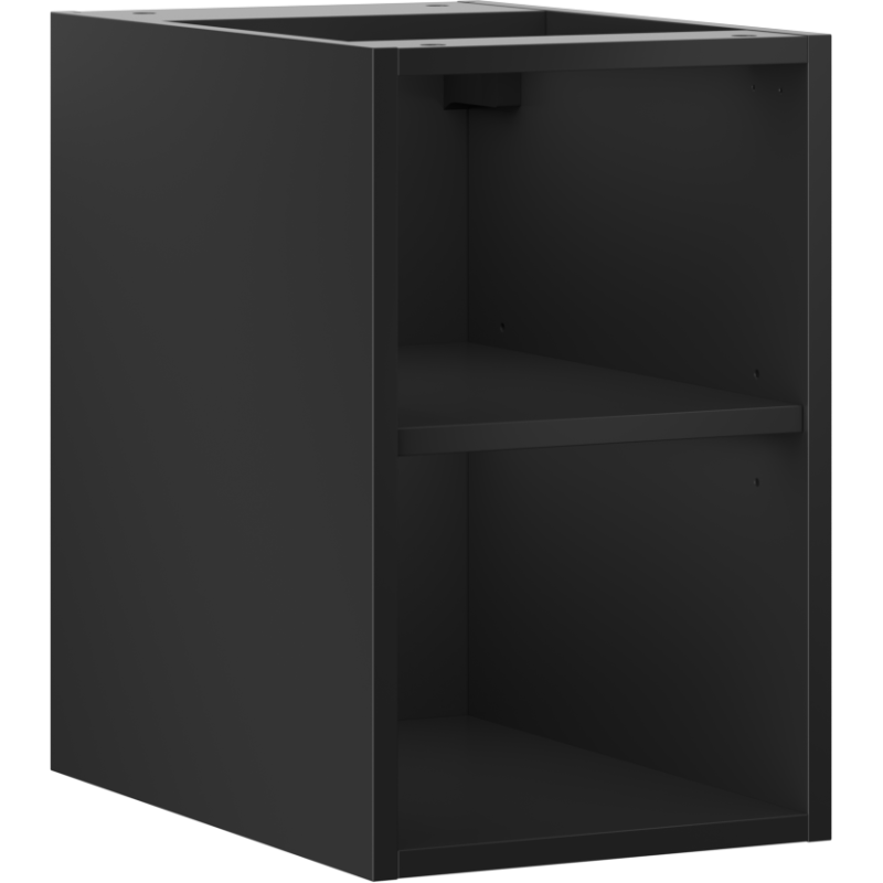 Mexen Box-A open cabinet with shelf 30 cm, black matte - 91AX2-0300-470-0-71