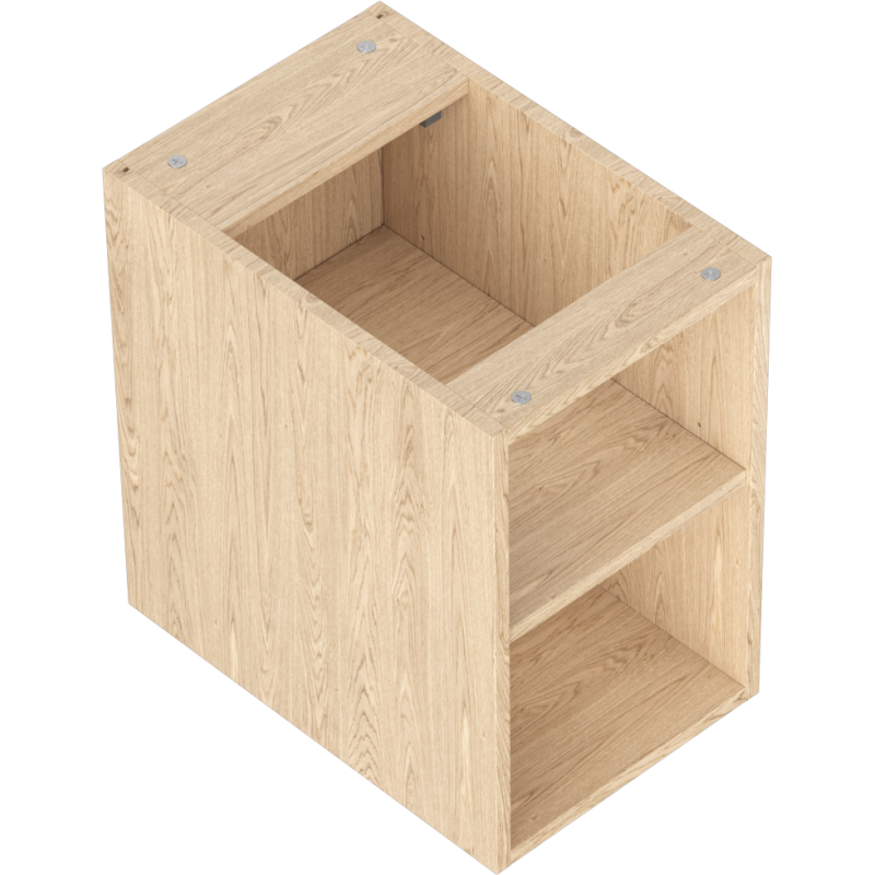 Mexen Box-A open cabinet with shelf 30 cm, oak - 91AX2-0300-470-0-81