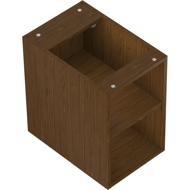 Mexen Box-A open cabinet with shelf 30 cm, walnut - 91AX2-0300-470-0-86