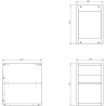 Mexen Box-A open cabinet with shelf 30 cm, walnut - 91AX2-0300-470-0-86