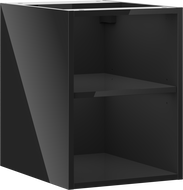 Mexen Box-A open cabinet with shelf 35 cm, black gloss - 91AX2-0350-470-0-70