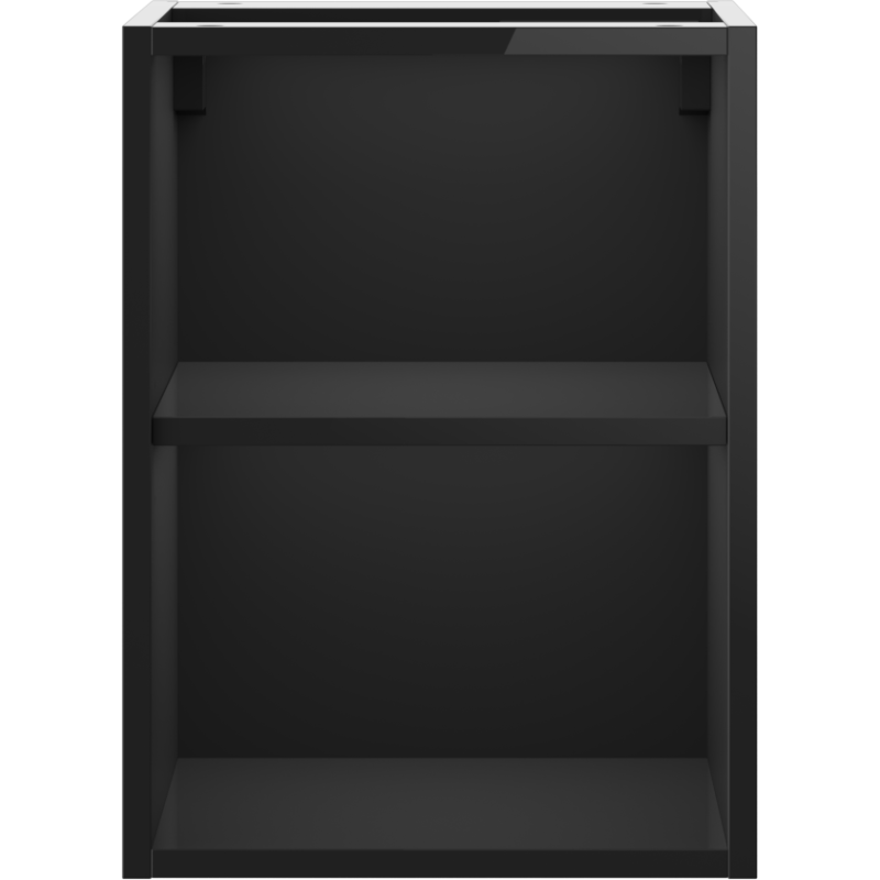 Mexen Box-A open cabinet with shelf 35 cm, black gloss - 91AX2-0350-470-0-70
