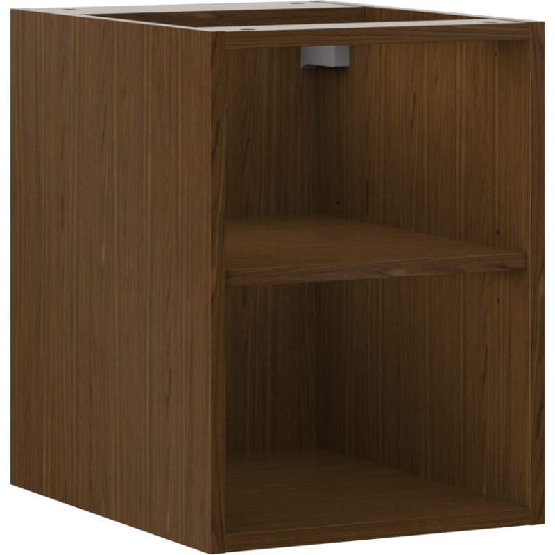 Mexen Box-A open cabinet with shelf 35 cm, walnut - 91AX2-0350-470-0-86