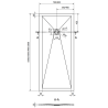 Mexen Stone+ rectangular composite shower tray 200 x 80 cm, Black - 44708020