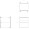 Mexen Box-A open cabinet with shelf 40 cm, matte gray - 91AX2-0400-470-0-62