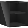 Mexen Box-A open cabinet with shelf 40 cm, black gloss - 91AX2-0400-470-0-70
