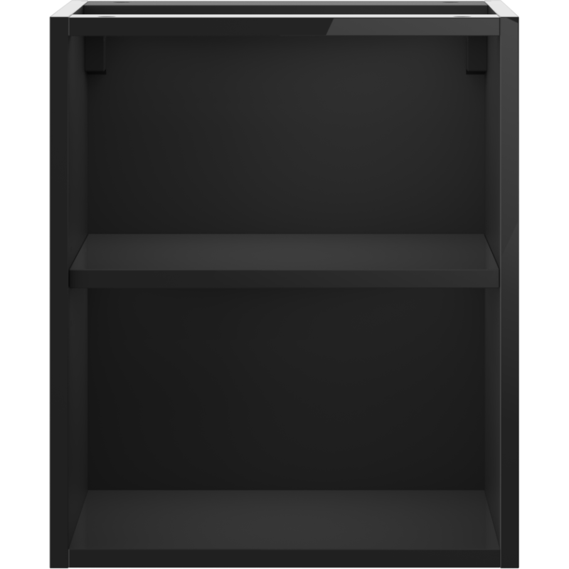 Mexen Box-A open cabinet with shelf 40 cm, black gloss - 91AX2-0400-470-0-70