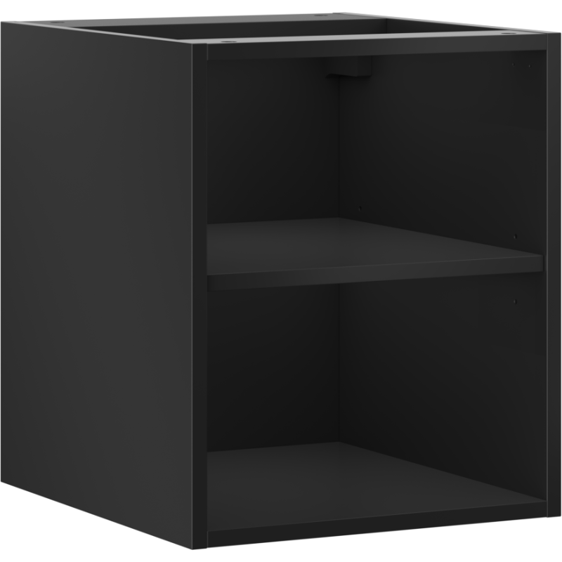 Mexen Box-A open cabinet with shelf 40 cm, black matte - 91AX2-0400-470-0-71
