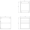 Mexen Box-A open cabinet with shelf 40 cm, oak - 91AX2-0400-470-0-81