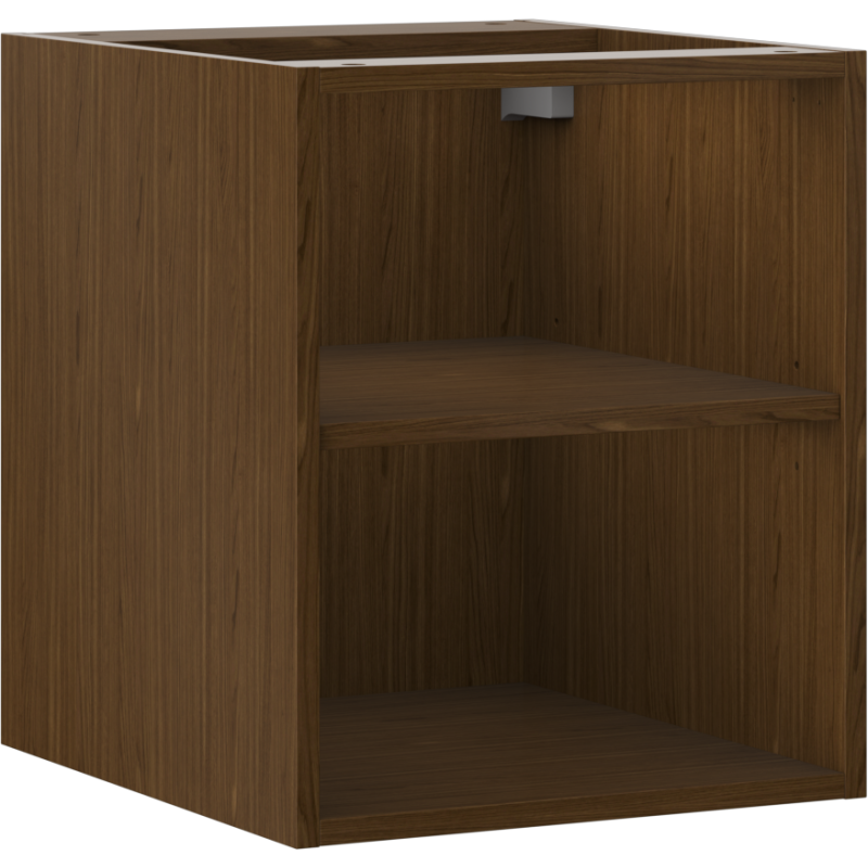 Mexen Box-A open cabinet with shelf 40 cm, walnut - 91AX2-0400-470-0-86