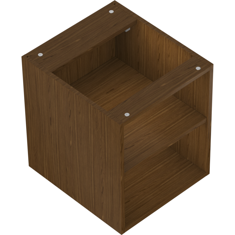 Mexen Box-A open cabinet with shelf 40 cm, walnut - 91AX2-0400-470-0-86