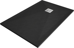 Mexen Stone+ rectangular composite shower tray 100 x 90 cm, Black - 44709010