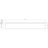 Mexen Orio bathroom cabinet for sink 140 cm, 1 drawer, white gloss - 91A10-14023-1-BF00