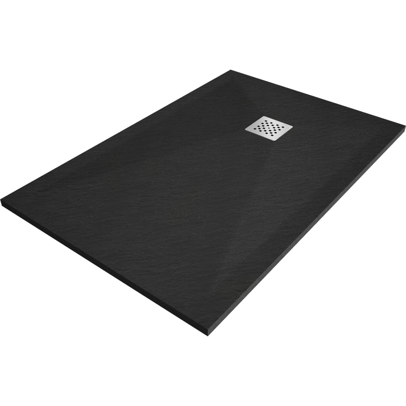 Mexen Stone+ rectangular composite shower tray 140 x 90 cm, Black - 44709014