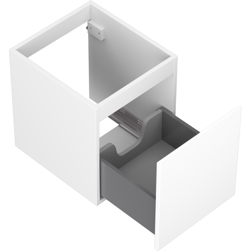 Mexen Orio bathroom cabinet under-sink 40 cm, 1 drawer, white matte - 91A10-04047-1-BF01