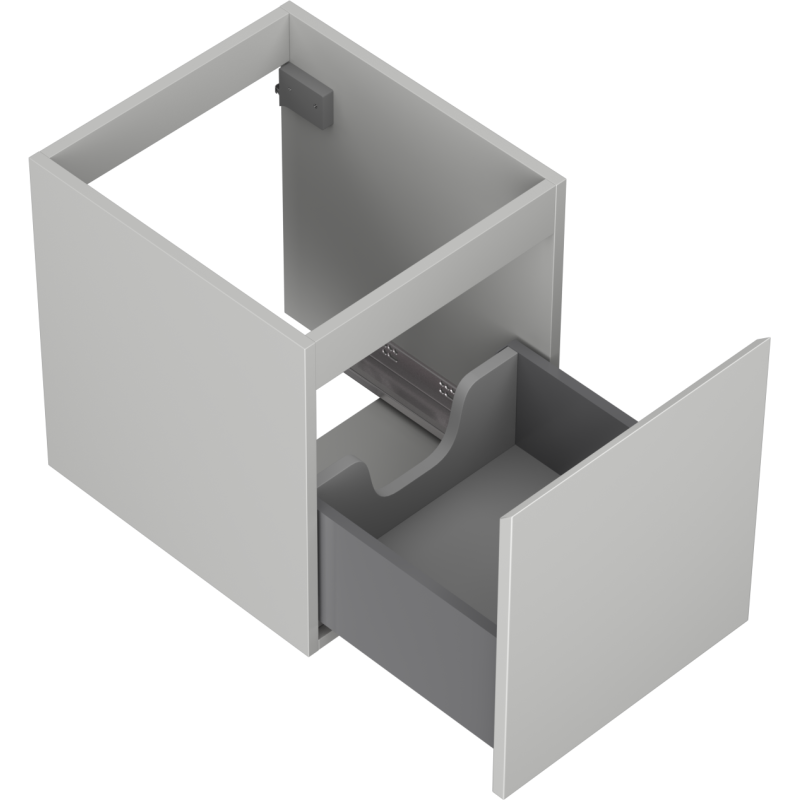 Mexen Orio 40 cm Bathroom Cabinet with One Drawer, Grey Matte - 91A10-04047-1-BF62