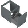 Mexen Orio bathroom cabinet for washbasin 40 cm, 1 drawer, matte graphite - 91A10-04047-1-BF66