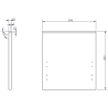 Mexen Orio bathroom cabinet under-sink 40 cm, 1 drawer, black gloss - 91A10-04047-1-BF70