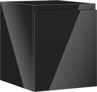 Mexen Orio bathroom cabinet under-sink 40 cm, 1 drawer, black gloss - 91A10-04047-1-BF70