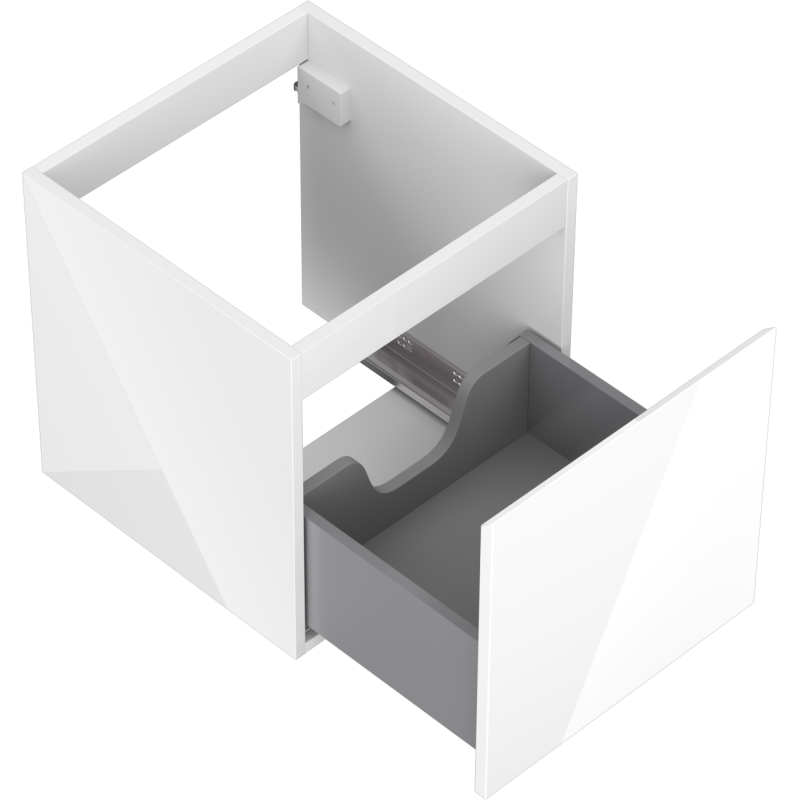 Mexen Orio bathroom cabinet for washbasin 45 cm, 1 drawer, white gloss - 91A10-04547-1-BF00