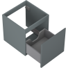 Mexen Orio bathroom cabinet under sink 45 cm, 1 drawer, matte graphite - 91A10-04547-1-BF66