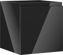 Mexen Orio bathroom vanity unit 45 cm, 1 drawer, black gloss - 91A10-04547-1-BF70