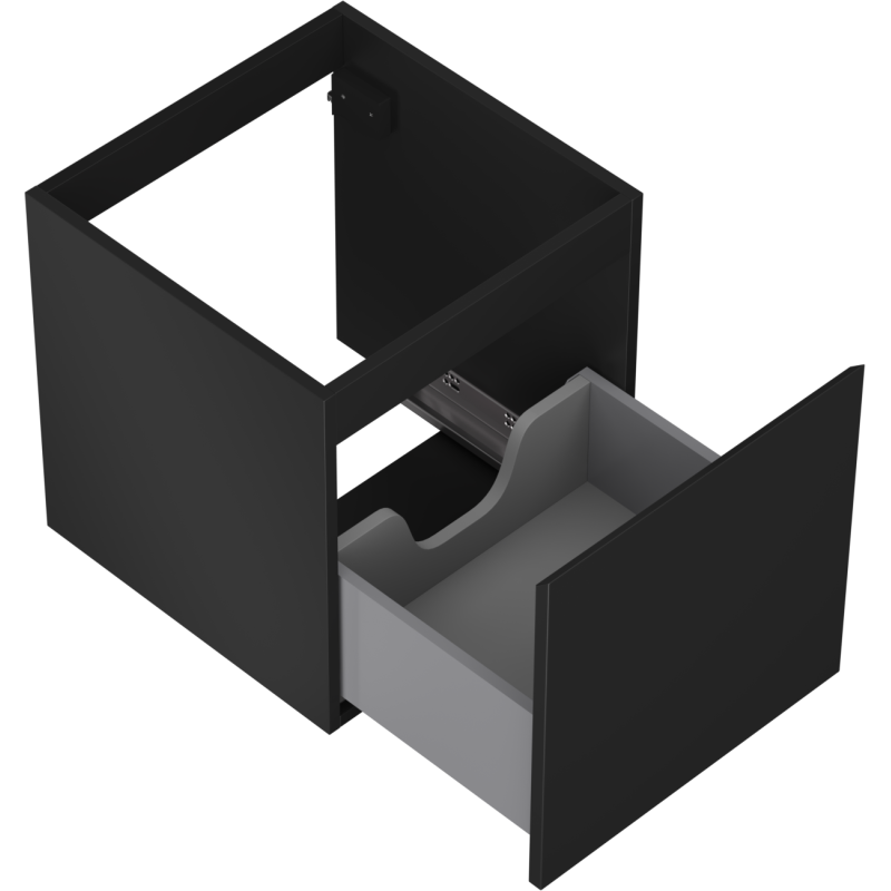 Mexen Orio Bathroom Cabinet for Washbasin 45 cm, 1 Drawer, Black Matte - 91A10-04547-1-BF71
