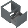 Mexen Orio bathroom cabinet under-sink 50 cm, 1 drawer, graphite matte - 91A10-05047-1-BF66