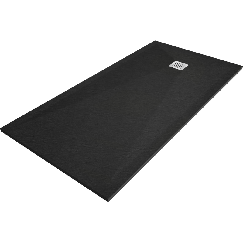 Mexen Stone+ rectangular composite shower tray 160 x 90 cm, Black - 44709016