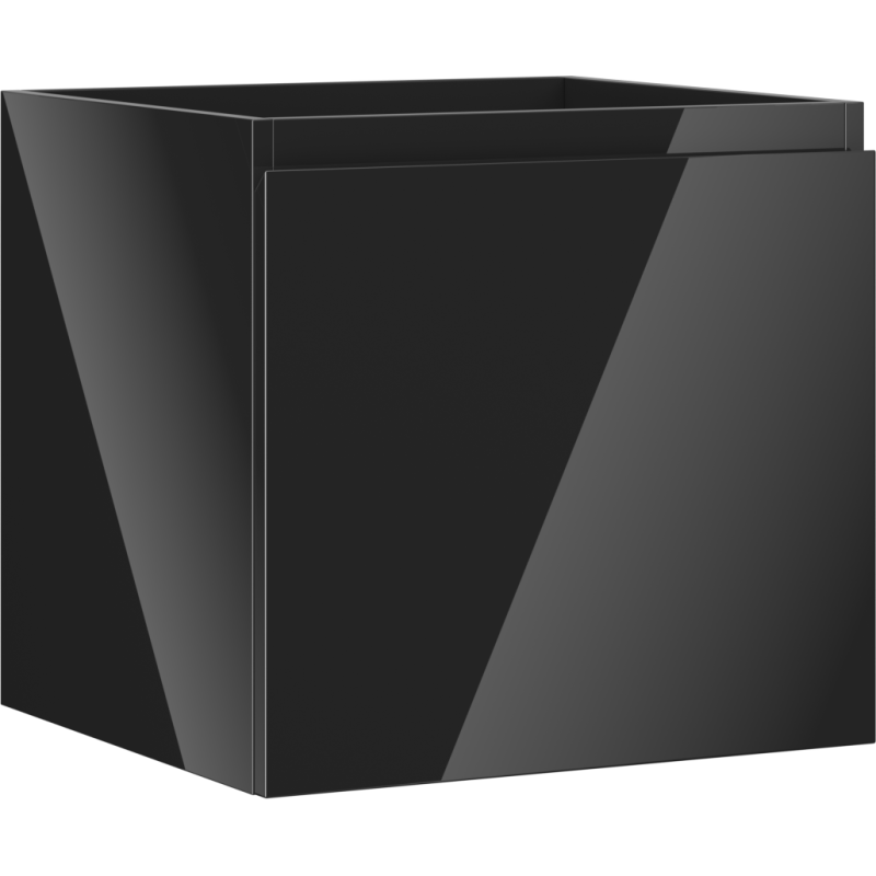 Mexen Orio bathroom cabinet for washbasin 50 cm, 1 drawer, black gloss - 91A10-05047-1-BF70