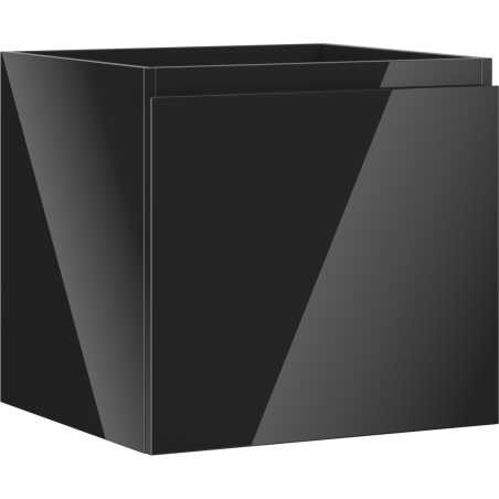 Mexen Orio bathroom cabinet for washbasin 50 cm, 1 drawer, black gloss - 91A10-05047-1-BF70