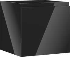 Mexen Orio bathroom cabinet under sink 50 cm, 1 drawer, black gloss - 91A10-05047-1-BF70