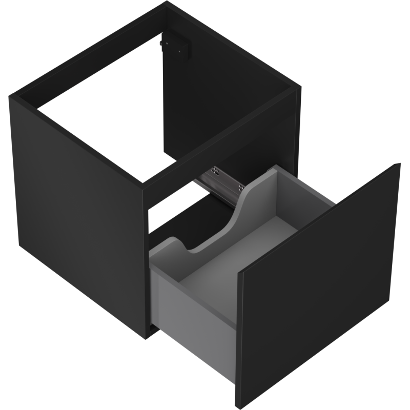 Mexen Orio bathroom cabinet under-sink 50 cm, 1 drawer, black matte - 91A10-05047-1-BF71