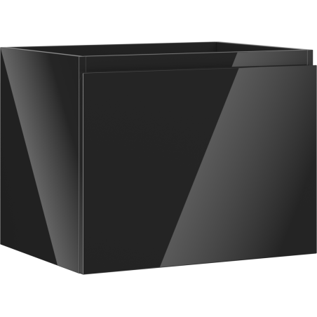 Mexen Orio bathroom cabinet for washbasin 60 cm, 1 drawer, black gloss - 91A10-06047-1-BF70