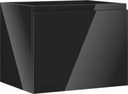 Mexen Orio bathroom cabinet for washbasin 60 cm, 1 drawer, black gloss - 91A10-06047-1-BF70