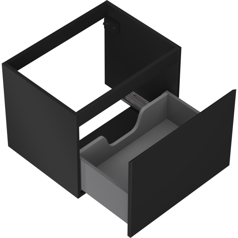 Mexen Orio bathroom cabinet under sink 60 cm, 1 drawer, black matte - 91A10-06047-1-BF71