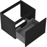Mexen Orio bathroom cabinet 60 cm, 1 drawer, black matte - 91A10-06047-1-BF71