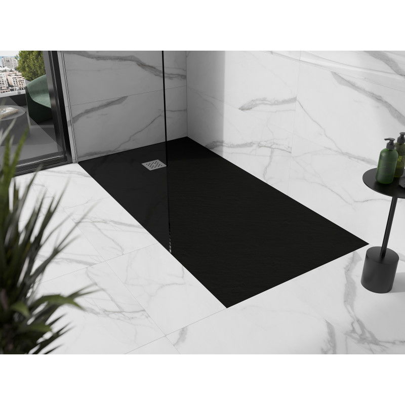 Mexen Stone+ composite rectangular shower tray 200 x 90 cm, black - 44709020