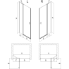 Mexen Mist hinged shower door 75 cm, transparent, black - 8A4-075-000-70-00