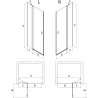 Mexen Mist shower door hinged 115 cm, transparent, black - 8A4-115-000-70-00