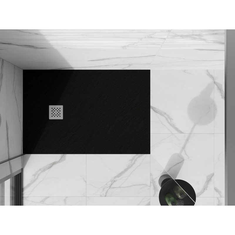 Mexen Stone+ composite rectangular shower tray 120 x 100 cm, black - 44701012