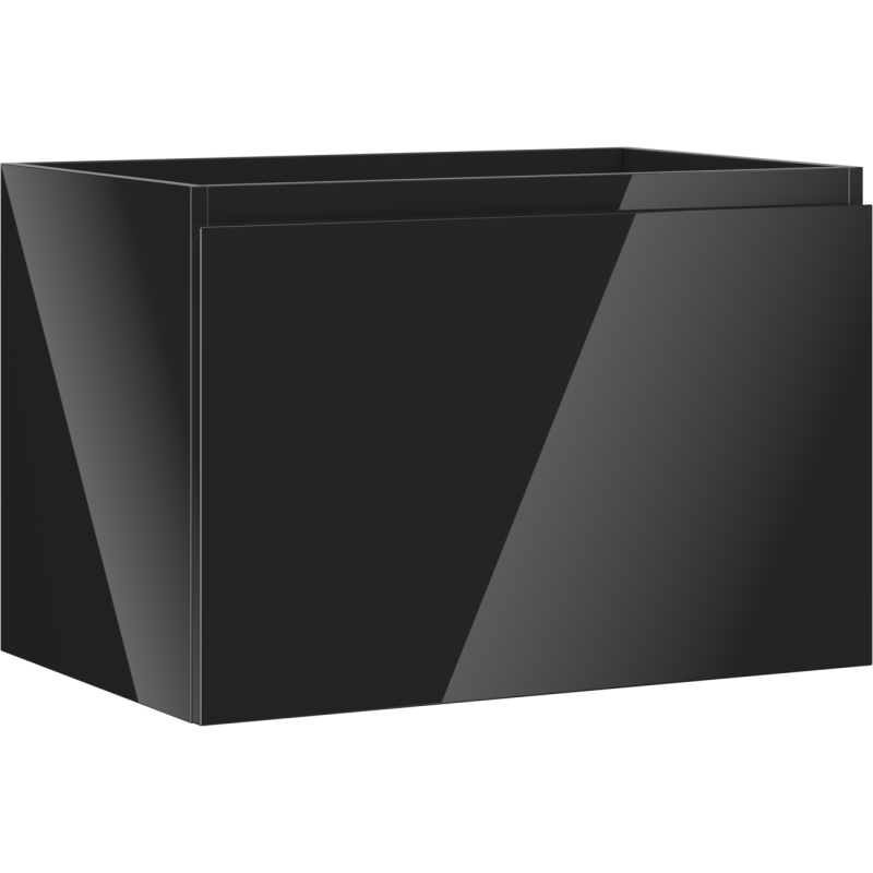 Mexen Orio bathroom vanity cabinet 70 cm, 1 drawer, black gloss - 91A10-07047-1-BF70