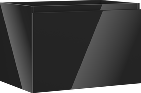 Mexen Orio bathroom vanity cabinet 70 cm, 1 drawer, black gloss - 91A10-07047-1-BF70