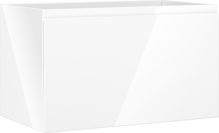 Mexen Orio bathroom vanity unit 80 cm, 1 drawer, white gloss - 91A10-08047-1-BF00
