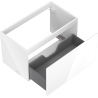 Mexen Orio bathroom cabinet for sink 80 cm, 1 drawer, white gloss - 91A10-08047-1-BF00